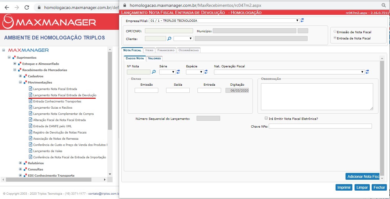 Como fazer a Operação Triangular ou Operação por Conta e Ordem no  MaxManager? – E.R.P. MaxManager