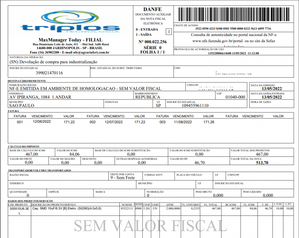 Cfop 5927 é Tributado - RETOEDU